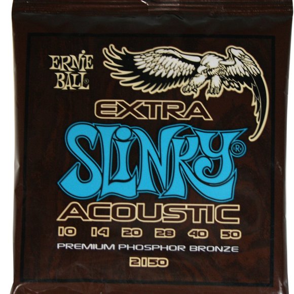 New 3-Pack 2150 Ernie Ball Extra Slinky Phosphor Bronze Acoustic Guitar Strings - Picture 3 of 3